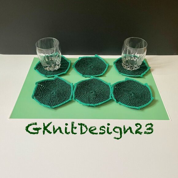 Handmade Crochet Coasters, Stocking Stuffers, Table Protectors, Drink Place Mats - Picture 1 of 8